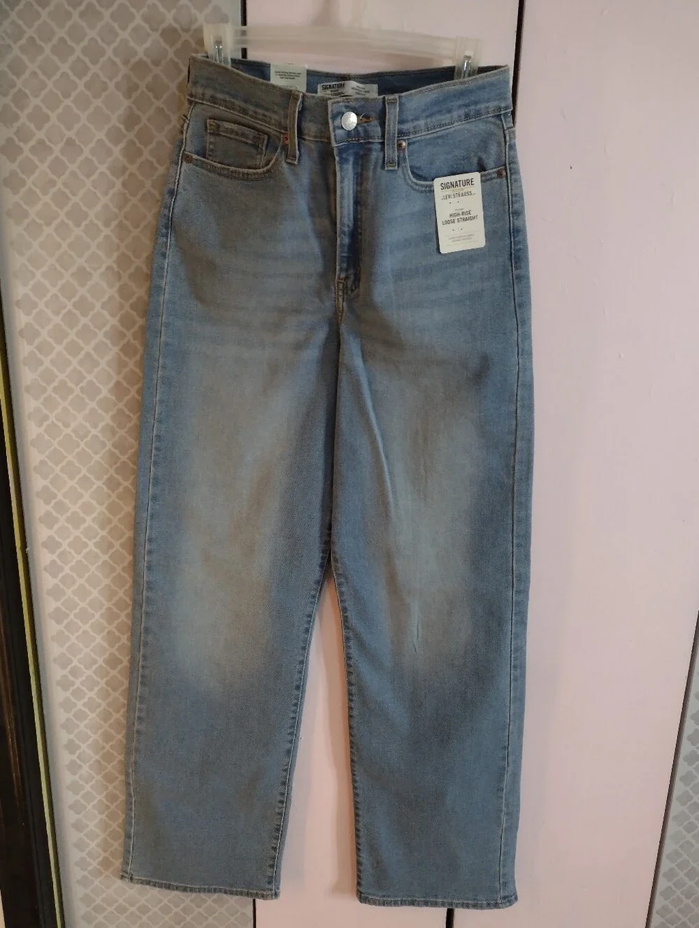 Signature Levi Strauss Light Blue High-Rise Straight Jeans